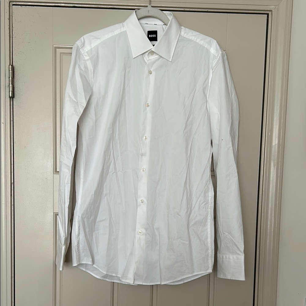 BOSS Men's White Dress Shirt